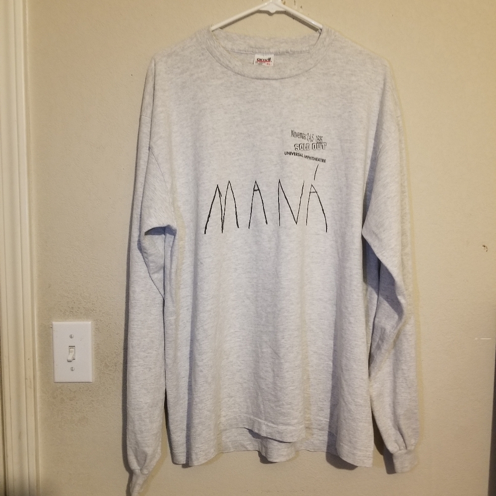 Vintage 90's Maná Sold Out Universal Amphitheater Concert Long Sleeve Tee RARE